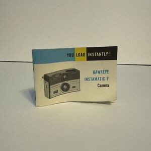 Vintage Kodak Hawkeye Instamatic F Manual Only Color Photos Book Instructions